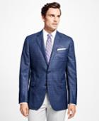 Brooks Brothers Men's Fitzgerald Fit Saxxon Wool Multi Check Sport Coat