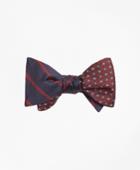 Brooks Brothers Men's Twill Stripe With Parquet Reversible Bow Tie