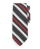Brooks Brothers Silk And Cotton Stripe Tie