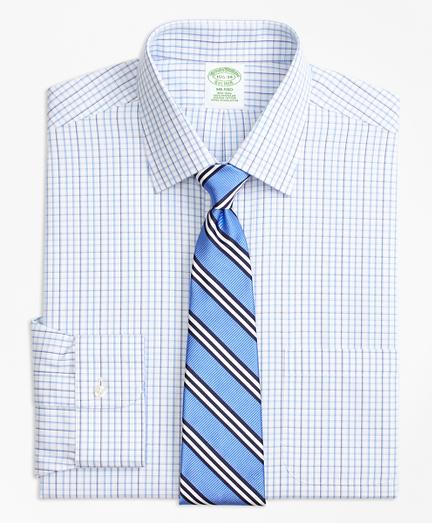 Brooks Brothers Milano Slim-fit Dress Shirt, Non-iron Tonal Check Windowpane