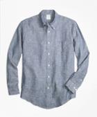 Brooks Brothers Milano Fit Dot Irish Linen Sport Shirt