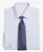 Brooks Brothers Men's Non-iron Regular Fit Hairline Track Stripe French Cuff Dress Shirt