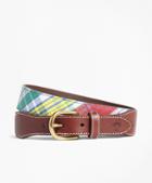 Brooks Brothers Madras Leather Belt