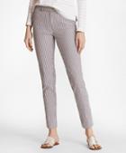Brooks Brothers Stretch-cotton Seersucker Ankle Pants