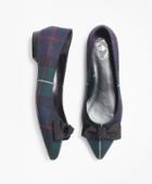 Brooks Brothers Black Watch Plaid Point-toe Flats