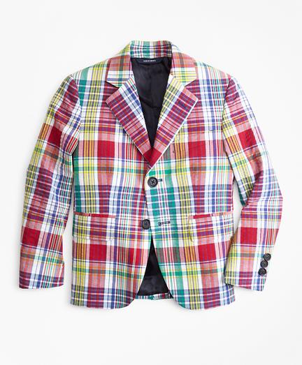 Brooks Brothers Two-button Madras Seersucker Sport Coat