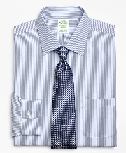 Brooks Brothers Milano Slim-fit Dress Shirt, Non-iron Tonal Framed Stripe