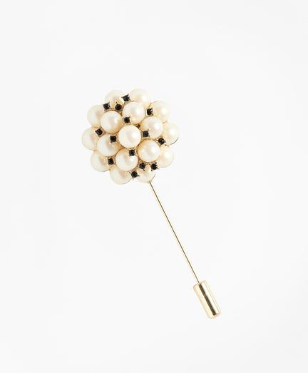 Brooks Brothers Glass Pearl Brooch
