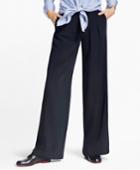 Brooks Brothers Women's Matte Satin Wide-leg Pants