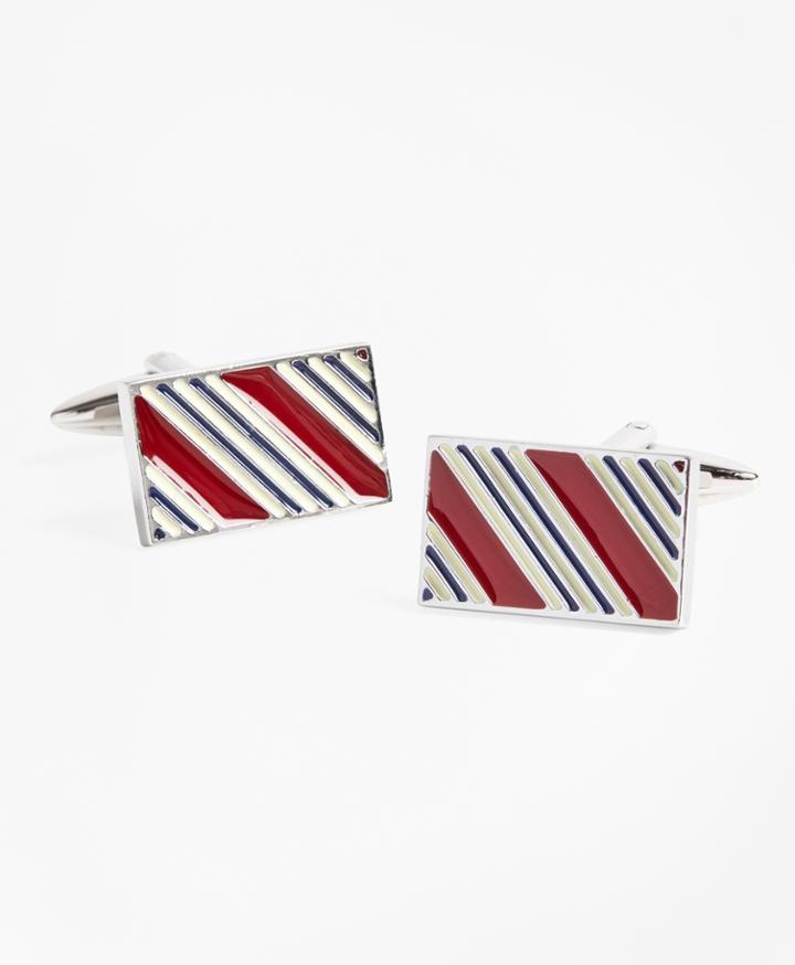 Brooks Brothers Men's Bb#1 Stripe Cuff Links