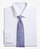 Brooks Brothers Men's Slim Fitted Dress Shirt, Non-iron Alternating Windowpane