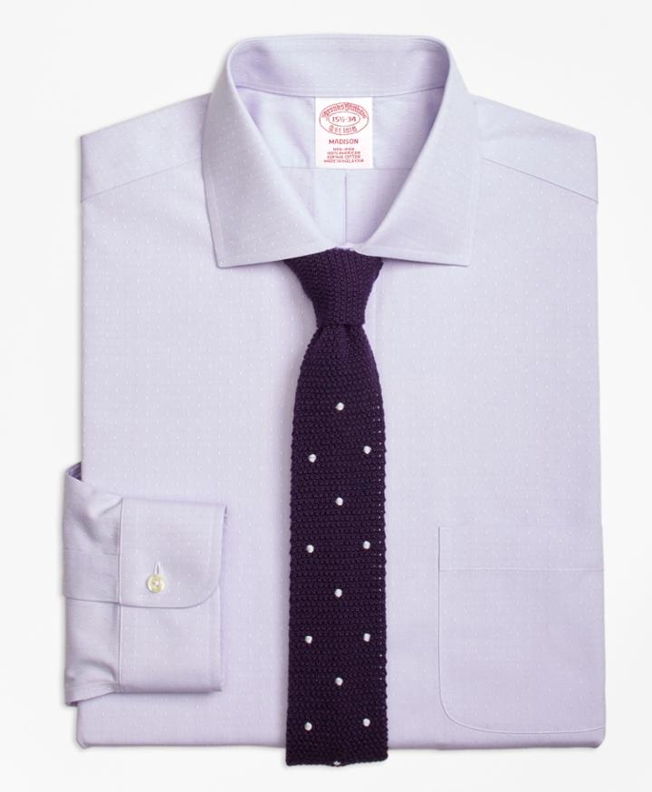 Brooks Brothers Regular Fit Classic-fit Dress Shirt, Non-iron English Collar Dobby