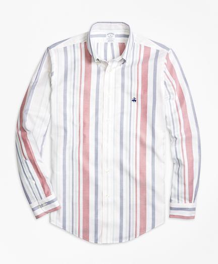 Brooks Brothers Non-iron Regent Fit Awning Stripe Sport Shirt