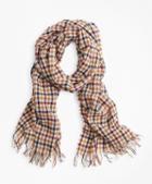 Brooks Brothers Checked Wool Scarf