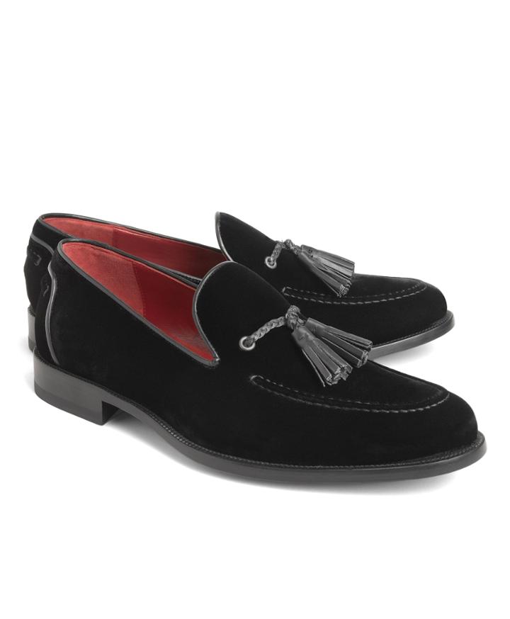 Brooks Brothers Men's Harrys Of London Velvet Tassel Loafers
