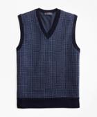 Brooks Brothers Merino Wool Houndstooth Vest
