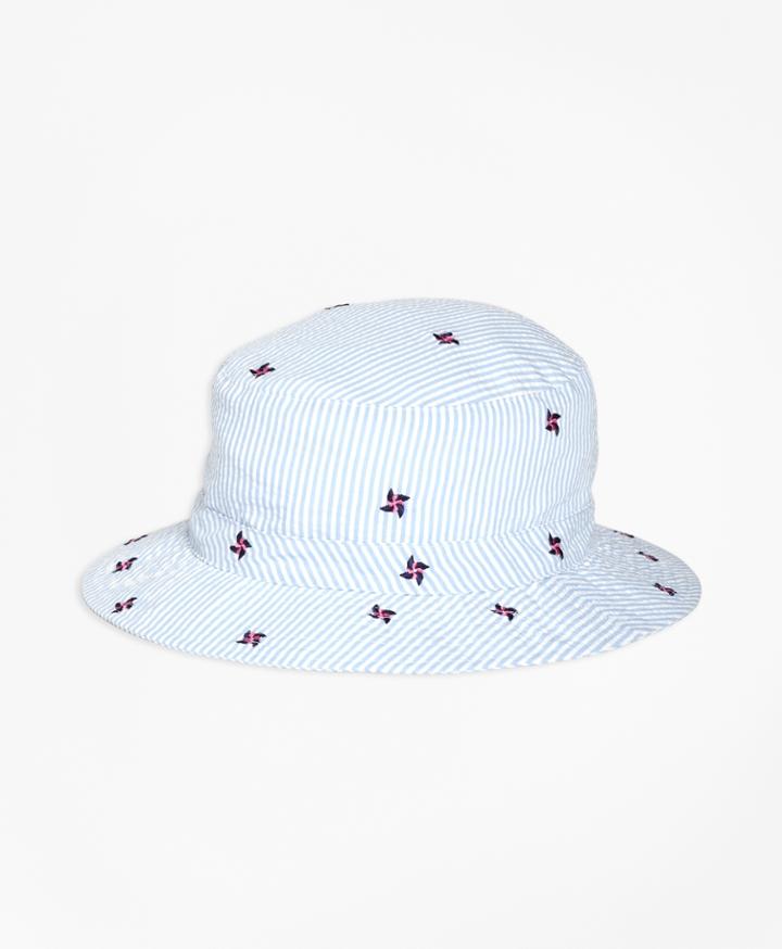 Brooks Brothers Men's Pinwheel Seersucker Bucket Hat