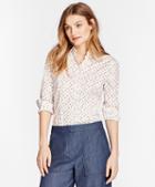 Brooks Brothers Floral-print Stretch Cotton Poplin Shirt