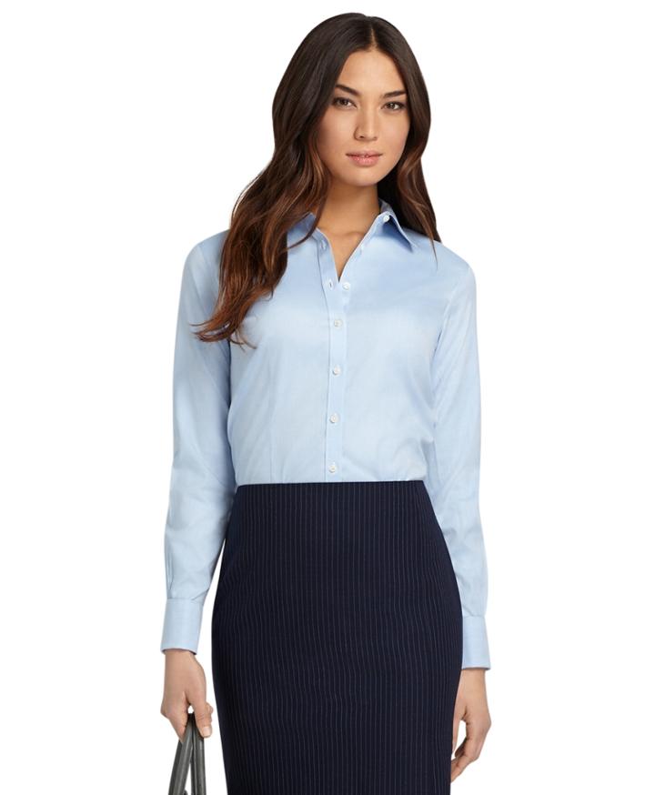 Brooks Brothers Women's Non-iron Fitted French Cuff Dress Shirt