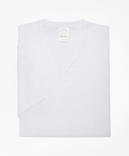 Brooks Brothers Sea Island  V-neck Tee