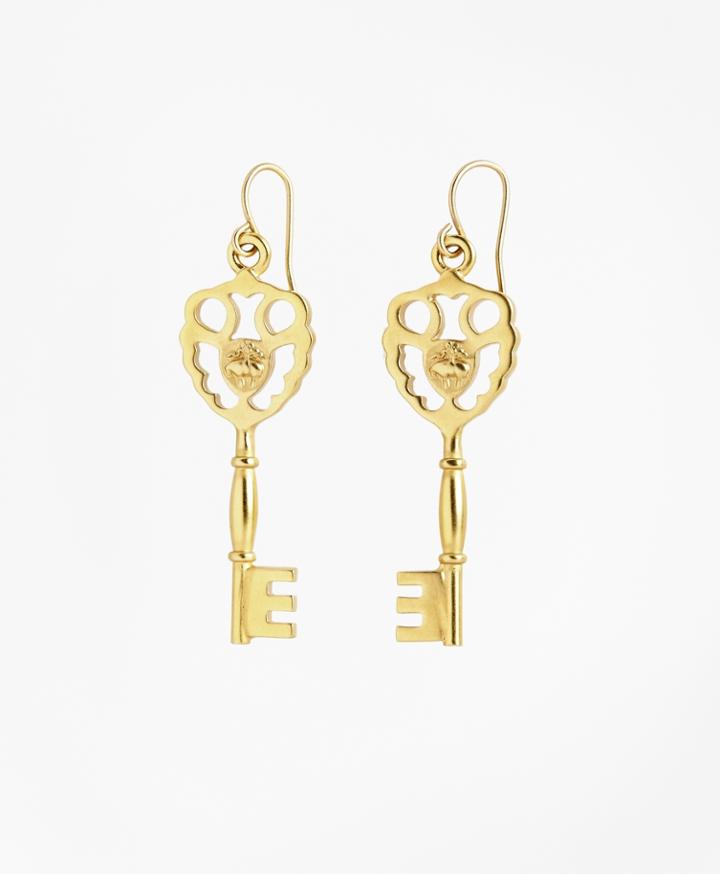 Brooks Brothers Women's Gold-plated Key Drop Earrings