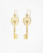Brooks Brothers Women's Gold-plated Key Drop Earrings