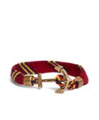Brooks Brothers Men's Kiel James Patrick Burgundy Hitch Knot Braided Bracelet
