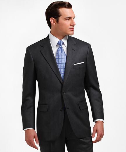 Brooks Brothers Madison Fit Saxxon Wool Herringbone 1818 Suit