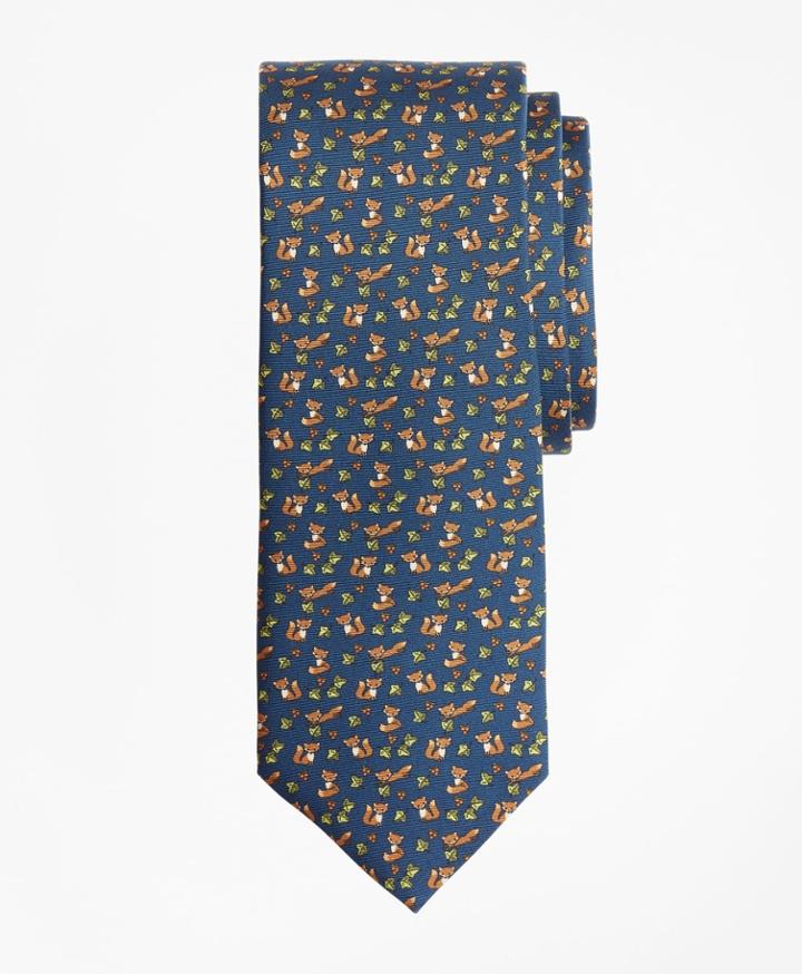 Brooks Brothers Men's Fox Print Tie