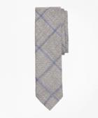 Brooks Brothers Windowpane Linen-wool Sharkskin Tie