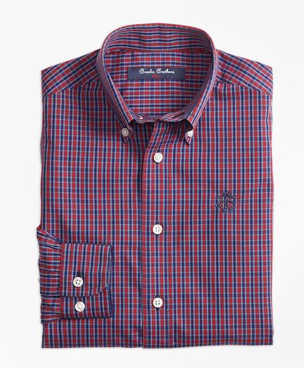 Brooks Brothers Non-iron Mini Tattersall Sport Shirt