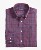 Brooks Brothers Non-iron Mini Tattersall Sport Shirt