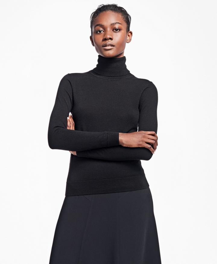 Brooks Brothers Women's Saxxon Wool Turtleneck Sweater