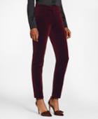 Brooks Brothers Women's Slim-fit Stretch Cotton Velvet Ankle Pants