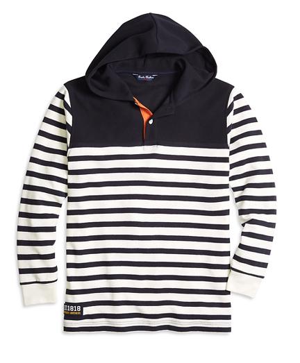 Brooks Brothers Waffle Stripe Hoodie