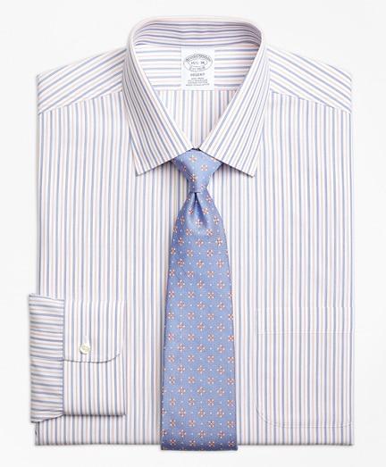 Brooks Brothers Regent Fitted Dress Shirt, Non-iron End-on-end Alternating Stripe