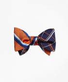 Brooks Brothers Sidewheeler Double Stripe With Double Alternating Windowpane Reversible Bow Tie