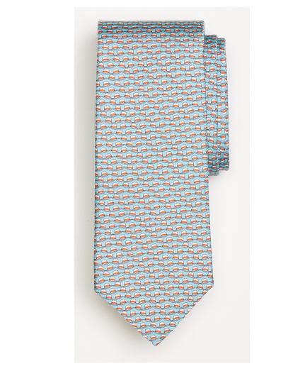 Brooks Brothers Panama Hat Print Tie