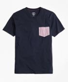 Brooks Brothers Seersucker-pocket Cotton Tee Shirt