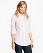 Brooks Brothers Women's Cotton Jacquard Tailored-fit Shirt