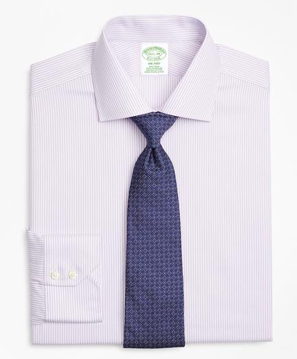 Brooks Brothers Milano Slim-fit Dress Shirt, Non-iron Herringbone Candy Stripe