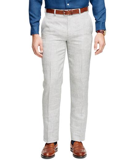 Brooks Brothers Fitzgerald Fit Linen Plaid Dress Trousers