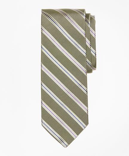 Brooks Brothers Mogador Two-tone Alternating Split Stripe Tie