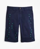 Brooks Brothers Cotton Bug Embroidered Chino Shorts