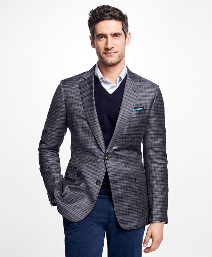 Brooks Brothers Men's Regent Fit Check Sport Coat