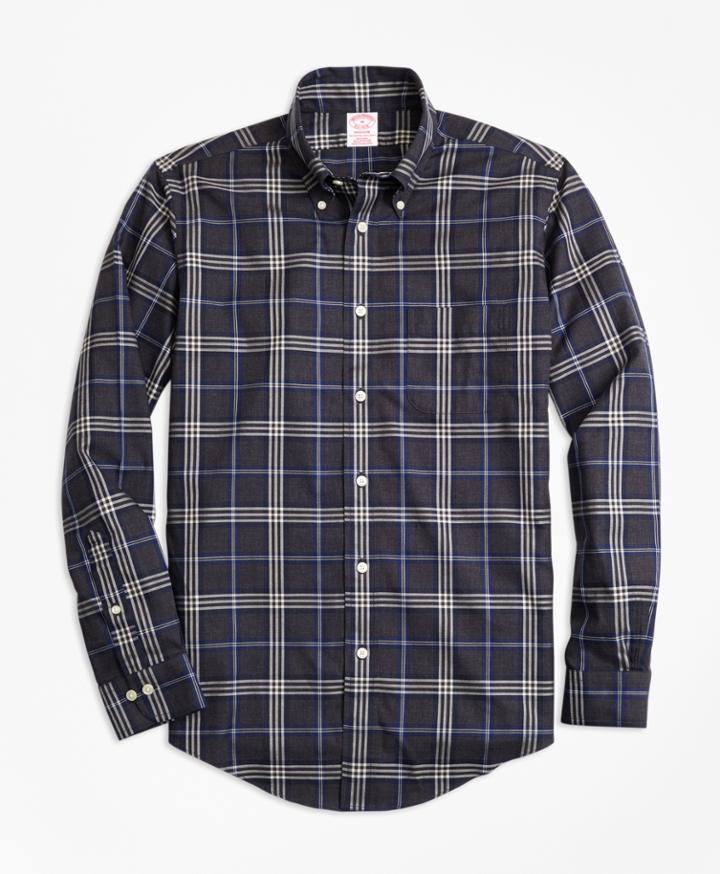 Brooks Brothers Men's Non-iron Madison Fit Brooks Bothers Signature Tartan Sport Shirt