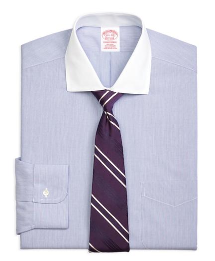 Brooks Brothers Non-iron Traditional Fit Contrast English Collar Dress Shirt