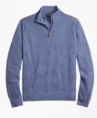 Brooks Brothers Cotton Cashmere Pique Half-zip Sweater