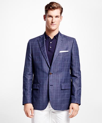 Brooks Brothers Fitzgerald Fit Saxxon Summer Plaid Sport Coat