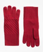 Brooks Brothers Women's Mixed-stitch Merino Wool Gloves